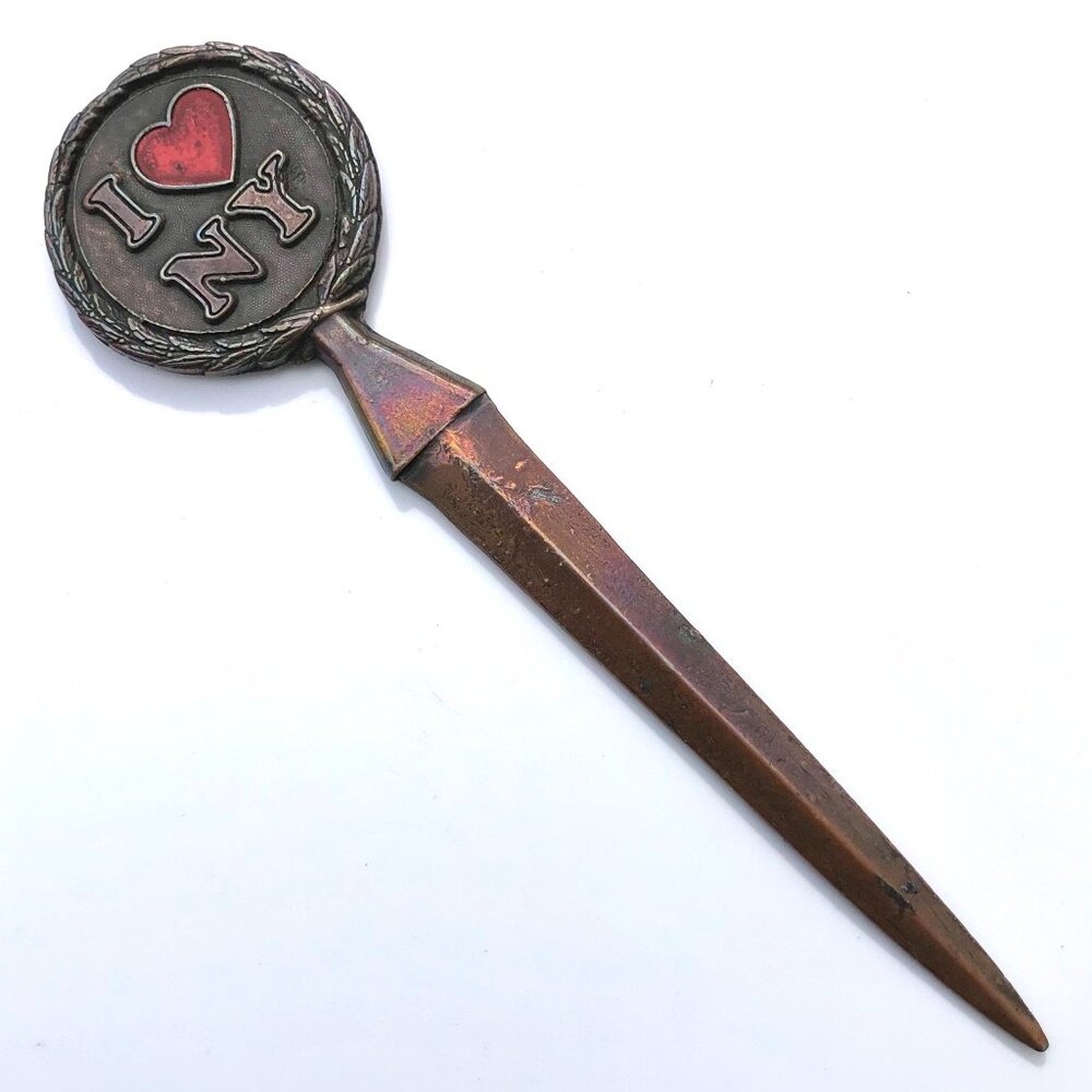 Letter Opener New York City souvenir vintage metal The Big Apple I ❤️ NY travel